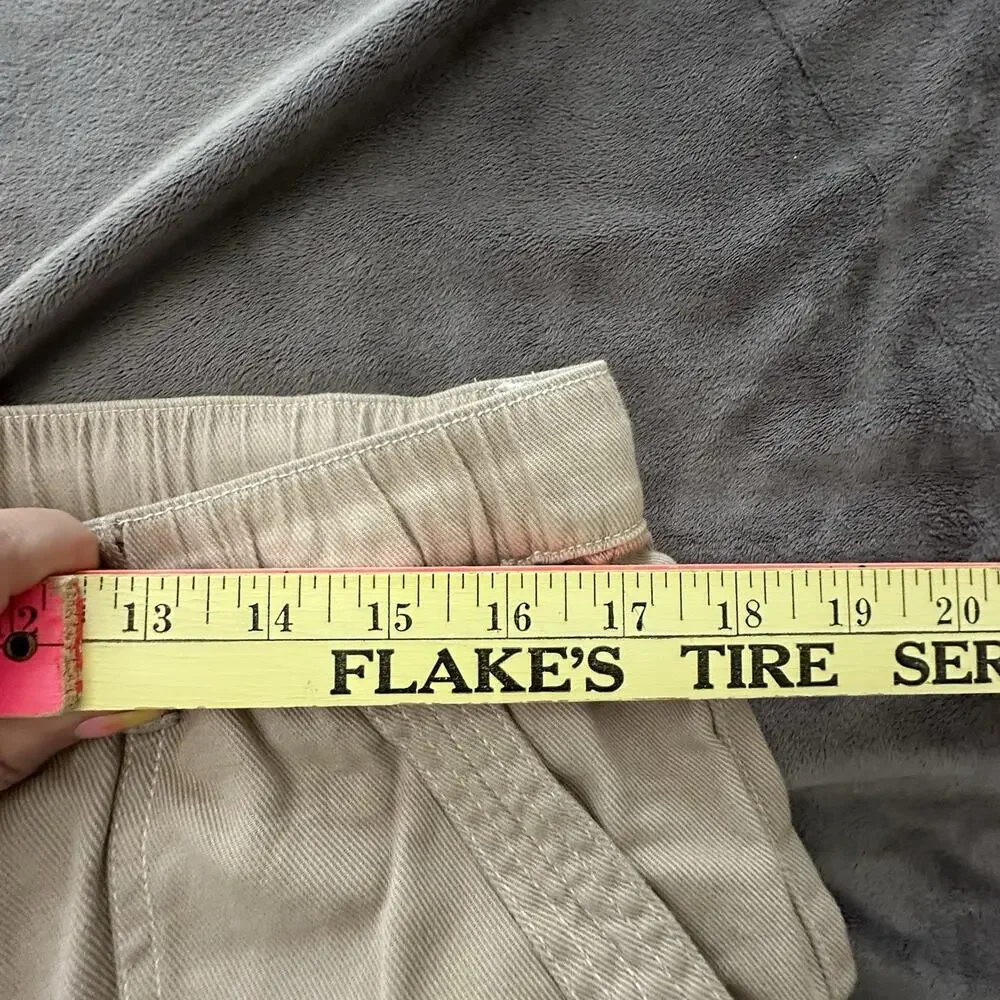 Habitual Pants Womens Large Beige Khaki Cargo Wide Leg Baggy Minimalist - Picture 8 of 13
